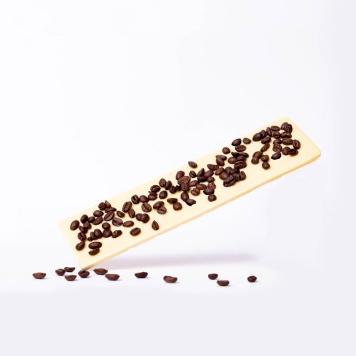 Tabliczka prawdziwej belgijskiej czekolady - biała z kawą