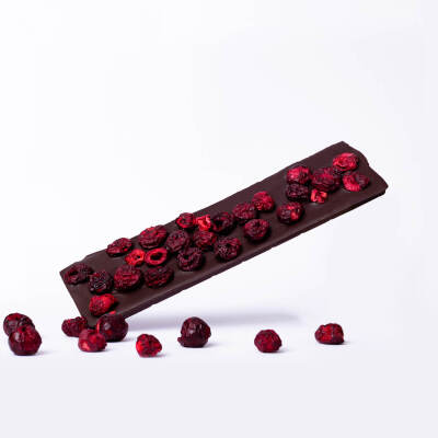 Tabliczka prawdziwej belgijskiej czekolady - deserowa z wiśniami