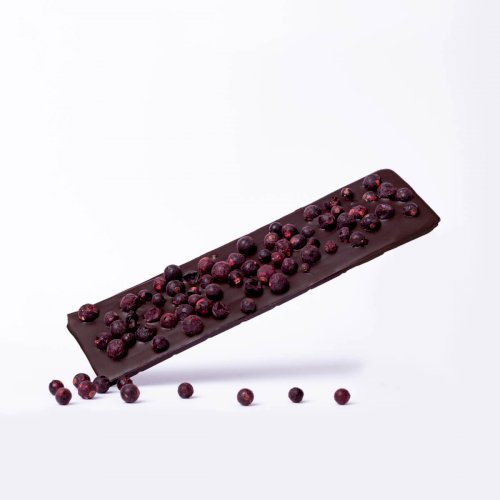 Tabliczka prawdziwej belgijskiej czekolady - deserowa z czarną porzeczką 